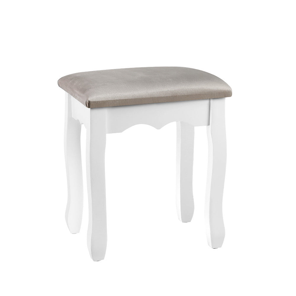 Dressing Table Stool Velvet - Grey