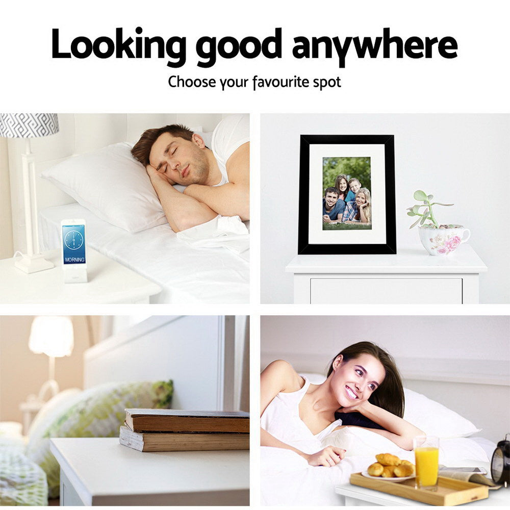 Emma Bedside Table 1 Drawer with Shelf - White