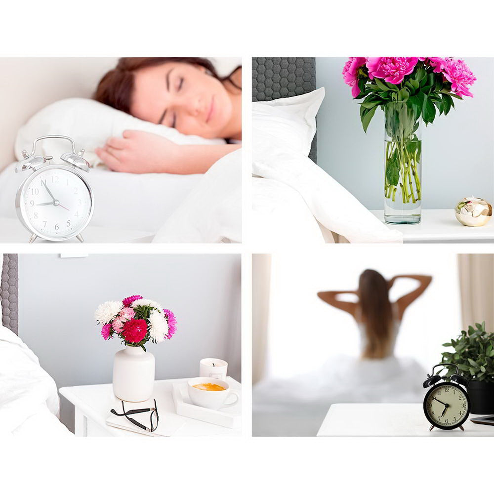 Bisset Bedside Table 2 Drawers - White