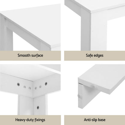 Natu 5PC Dining Table and Chairs Set - White Sherpa