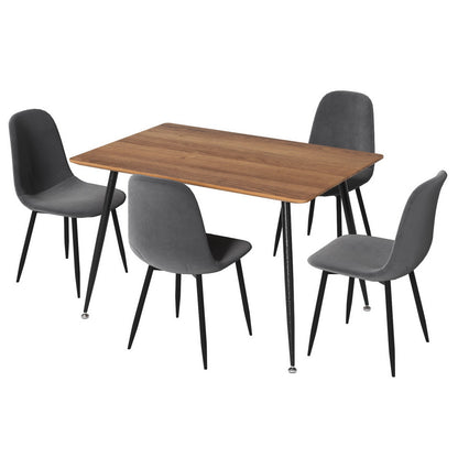 Caleb 5PC Dining Table and Chairs Set - Grey