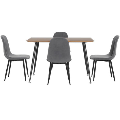 Caleb 5PC Dining Table and Chairs Set - Grey