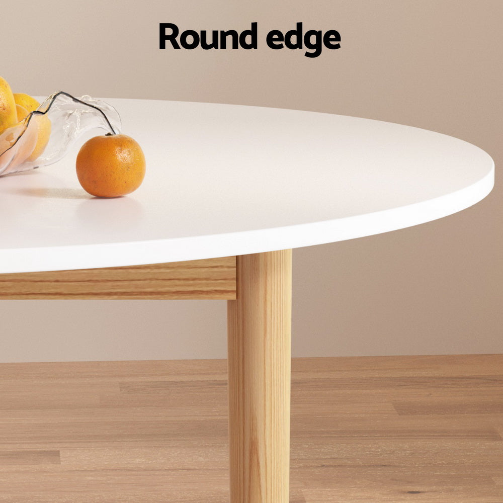 Demi 5PC Dining Table and Chairs Set - White & Grey