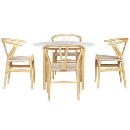 Demi 4PC Dining Table and Chairs Set - Wishbone Pine