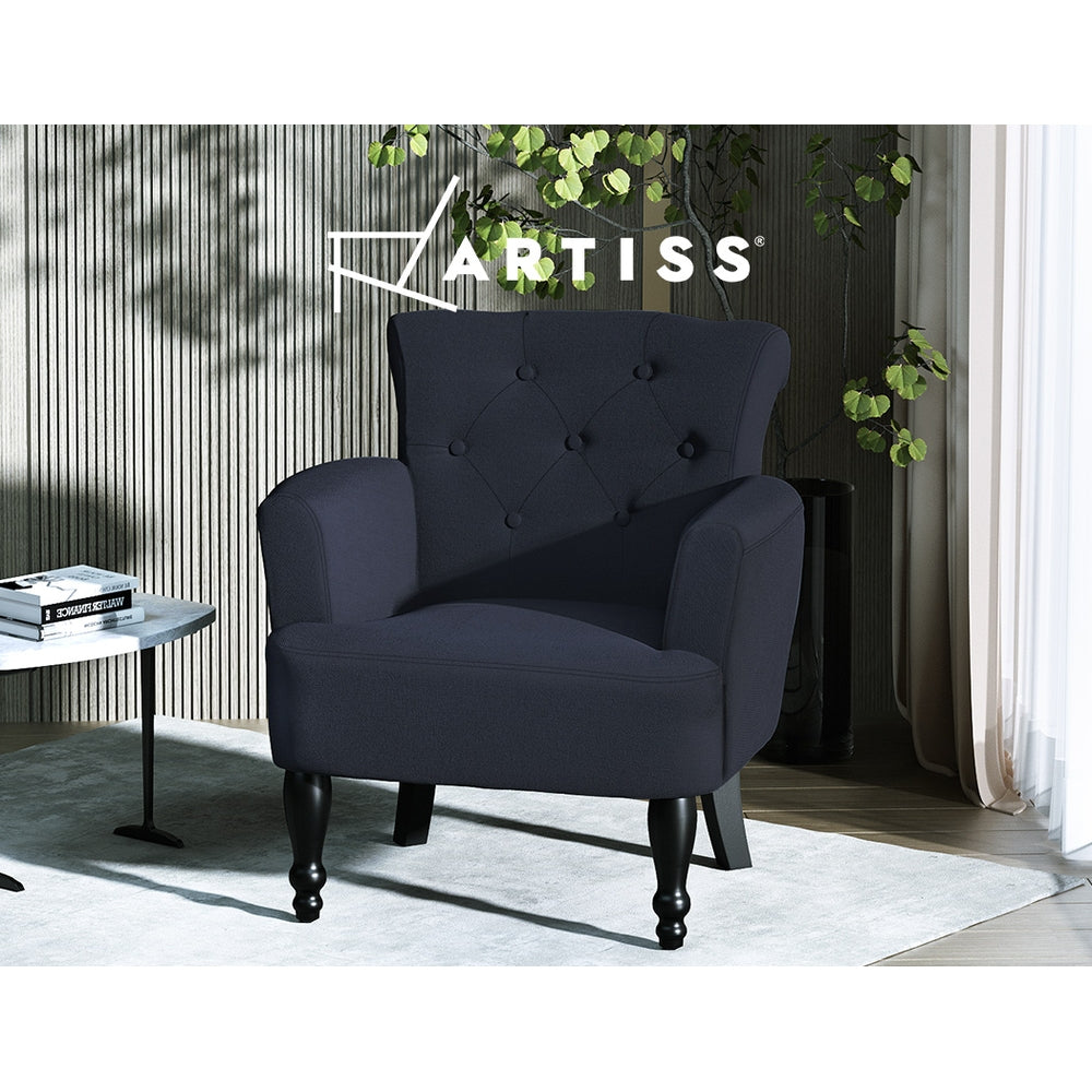 Lothair Armchair Wingback - Charcoal