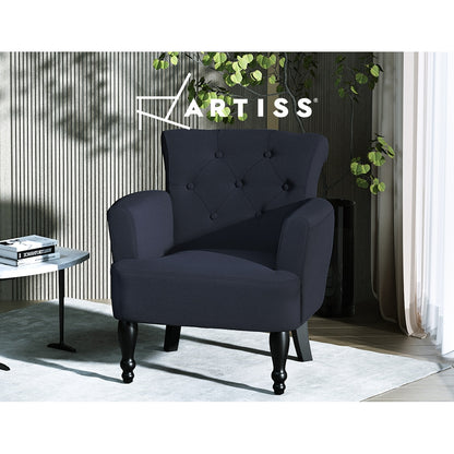 Lothair Armchair Wingback - Charcoal