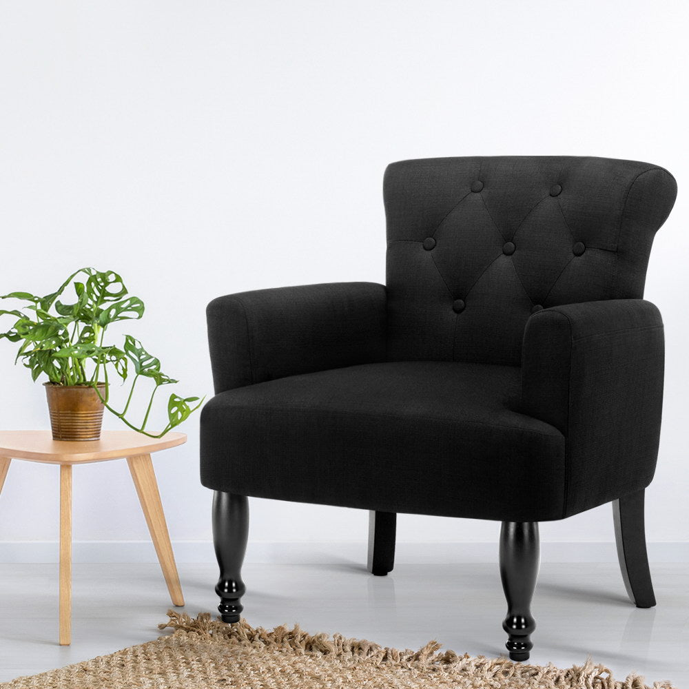 Lothair Armchair Wingback - Charcoal