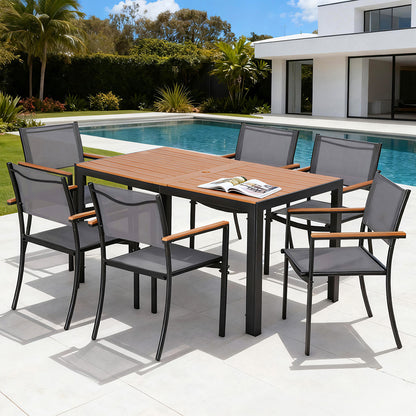 Gardeon 7PCS Outdoor Dining Set Table and Chairs