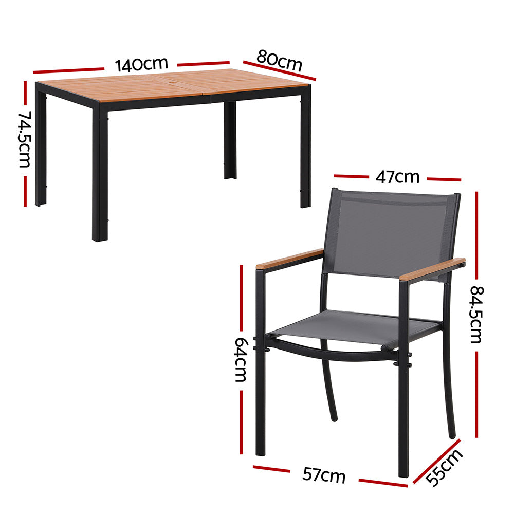 Gardeon 7PCS Outdoor Dining Set Table and Chairs