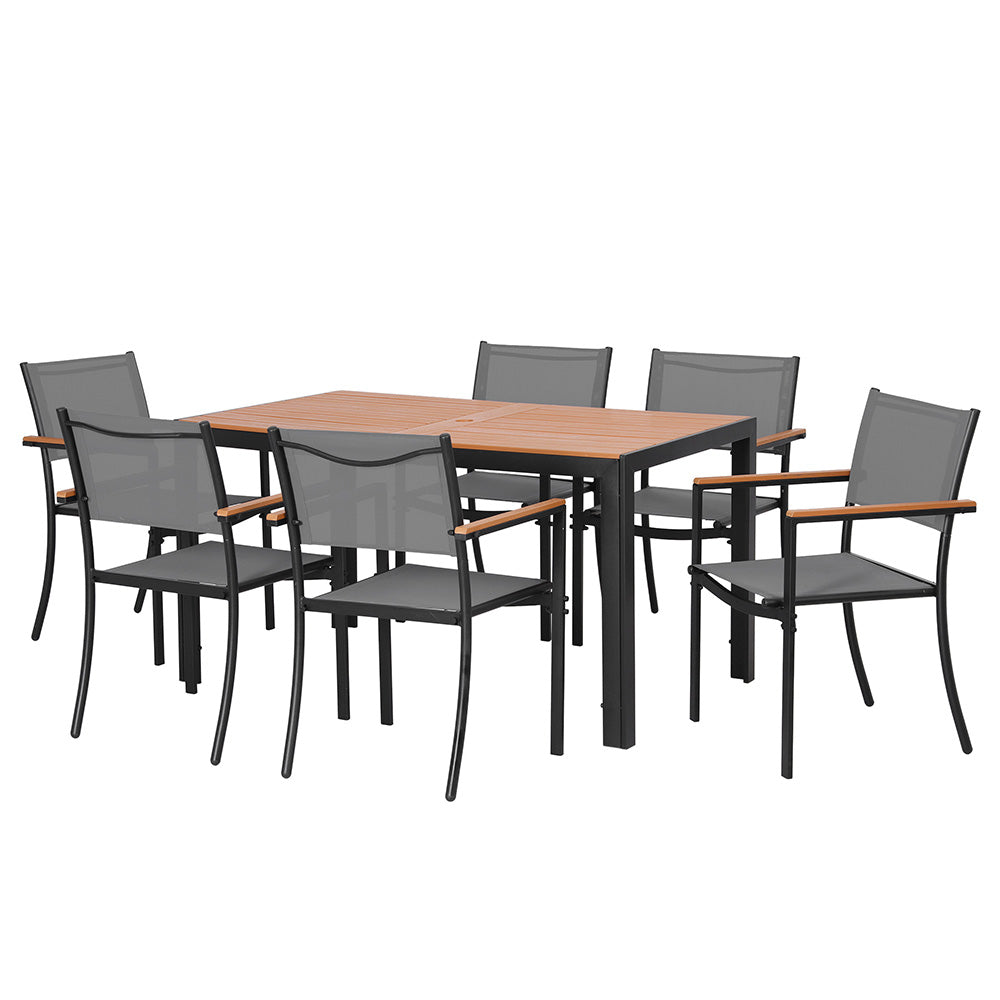 Gardeon 7PCS Outdoor Dining Set Table and Chairs