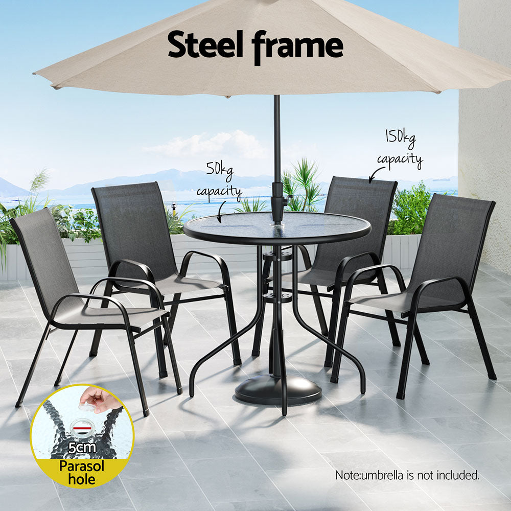 Outdoor Dining Set Table and Chairs Patio Garden Furniture Bistro Set