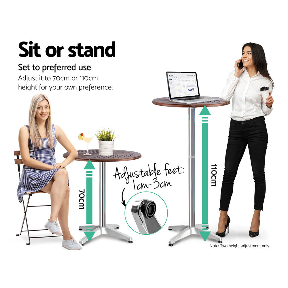 Outdoor Round Wooden Bar Table