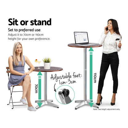 Outdoor Round Wooden Bar Table