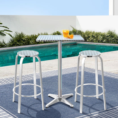 3PC Outdoor Adjustable Bar Set - Square