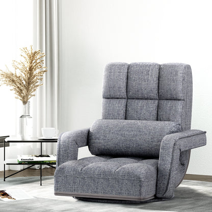 Rota Floor Chair Lounge Sofa Swivel - Grey