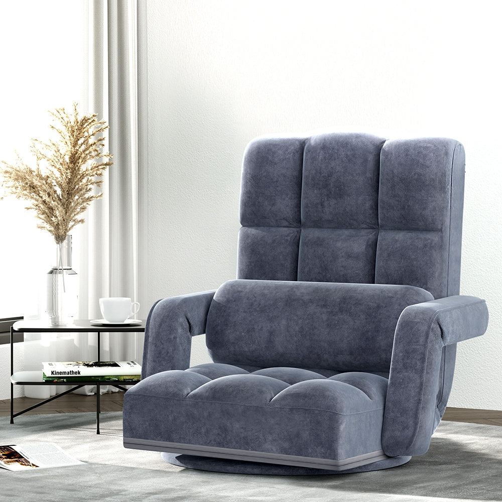 Rota Floor Chair Lounge Sofa Swivel - Charcoal