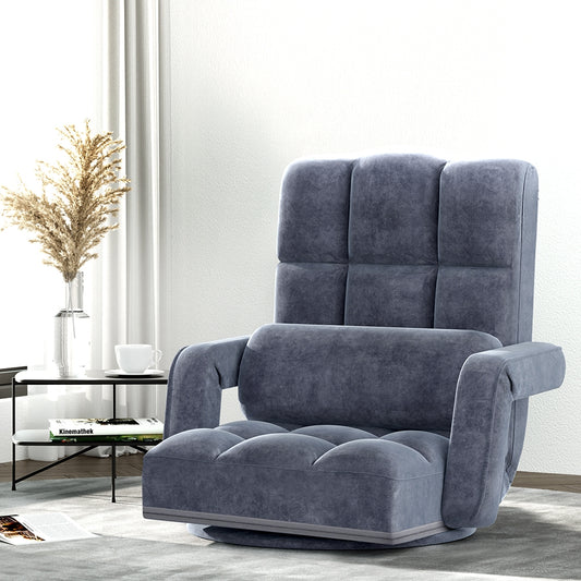 Rota Floor Chair Lounge Sofa Swivel - Charcoal