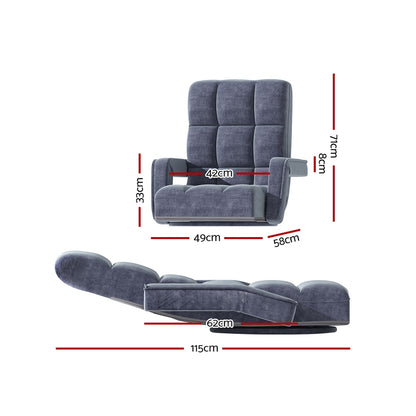 Rota Floor Chair Lounge Sofa Swivel - Charcoal