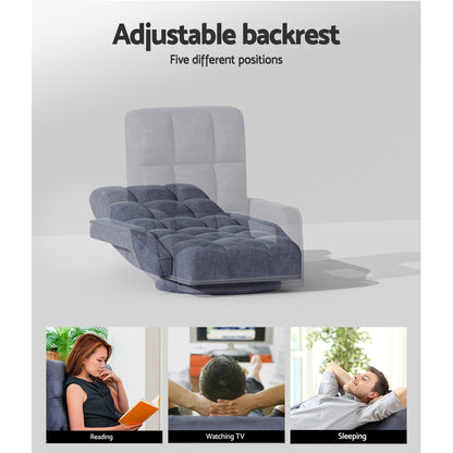 Rota Floor Chair Lounge Sofa Swivel - Charcoal