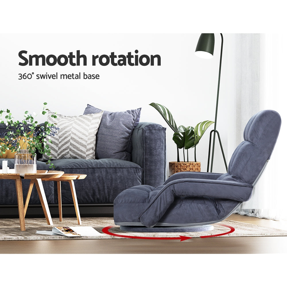 Rota Floor Chair Lounge Sofa Swivel - Charcoal