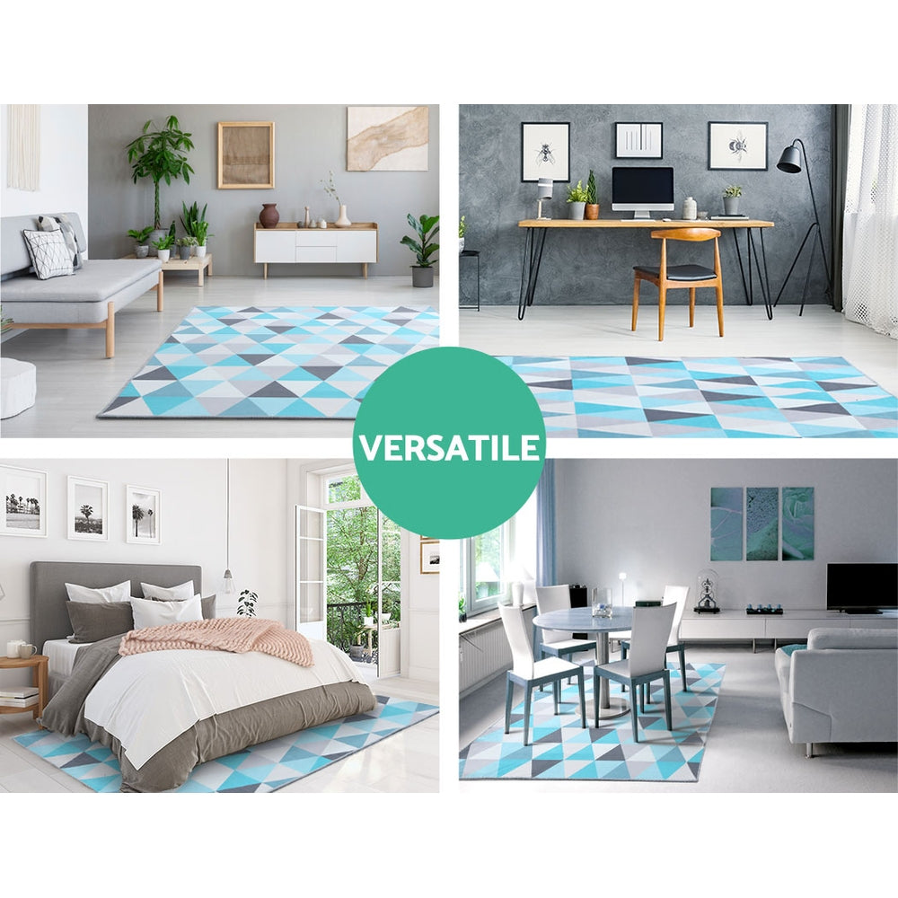 200x290cm Area Rug Large Carpet Soft Short Pile Modern Tria