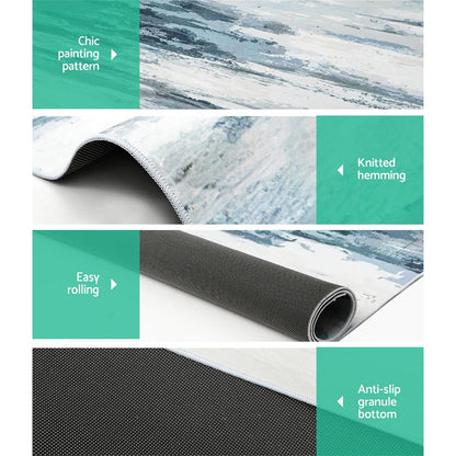 160x230cm Area Rug Washable Mat Large Carpet Soft Short Pile Poca