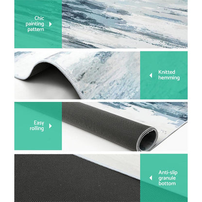 200x290cm Area Rug Washable Mat Large Carpet Soft Short Pile Poca