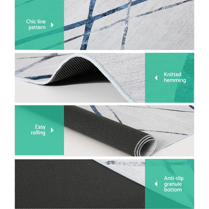 160x230cm Area Rug Washable Mat Large Carpet Soft Short Pile Jaca