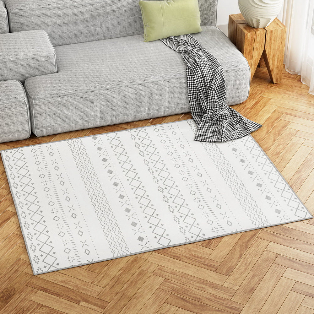 120x160cm Area Rug Washable Mat Large Carpet Soft Short Pile Una