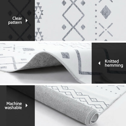 120x160cm Area Rug Washable Mat Large Carpet Soft Short Pile Una