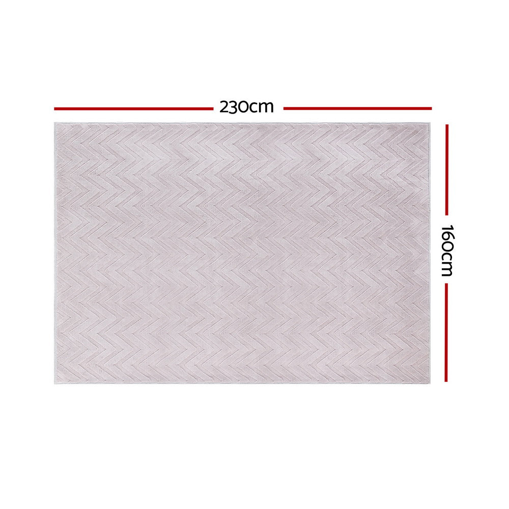 160x230cm Area Rug Washable Mat Large Carpet Microfiber Ripple