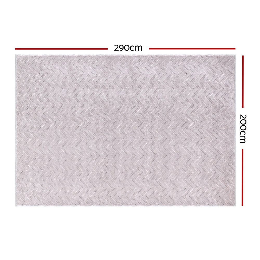 200x290cm Area Rug Washable Mat Large Carpet Microfiber Ripple
