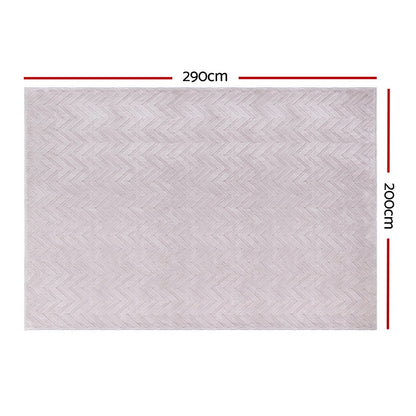 200x290cm Area Rug Washable Mat Large Carpet Microfiber Ripple