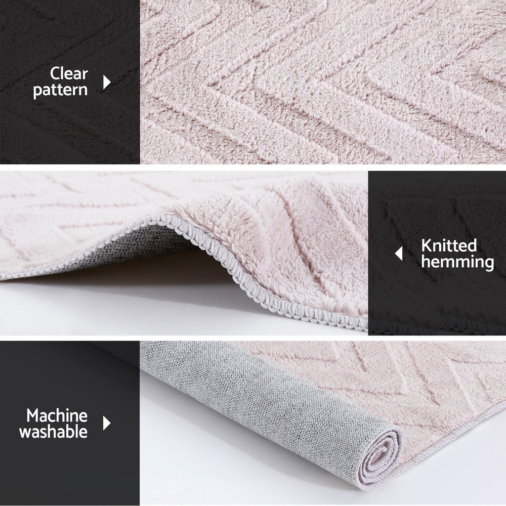 200x290cm Area Rug Washable Mat Large Carpet Microfiber Ripple