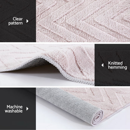 200x290cm Area Rug Washable Mat Large Carpet Microfiber Ripple