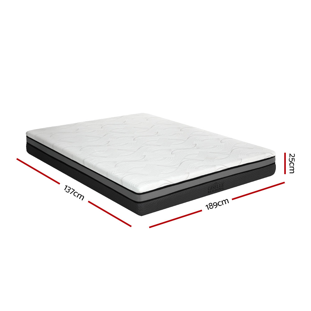 Belle Series Memory Foam Cool Gel Non Spring 25cm Thick - Double