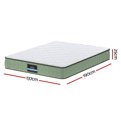 LEAF Series Euro Top Memory Foam Mattress Dual Layer 25cm Thick Mattress - Double