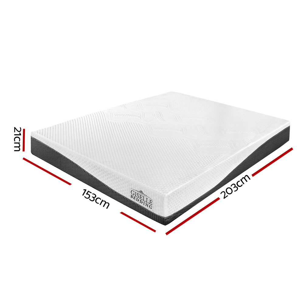 Mona Series Memory Foam Cool Gel Non Spring Mattress Bed 21cm - Queen
