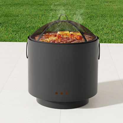Outdoor Fire Pit BBQ Portable Deep Bowl Fireplace