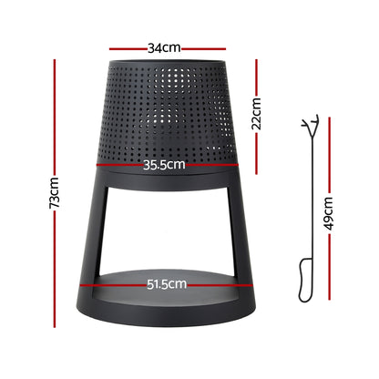 Outdoor Fire Pit Deep Bowl Iron Fireplace