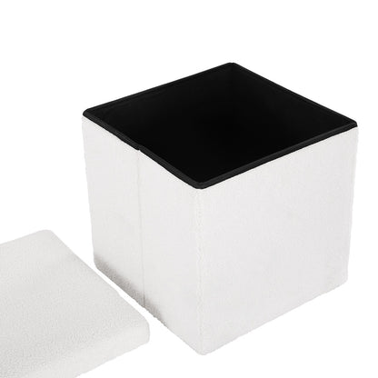 Ottoman Storage Foot Stool Vanity Square - Teddy
