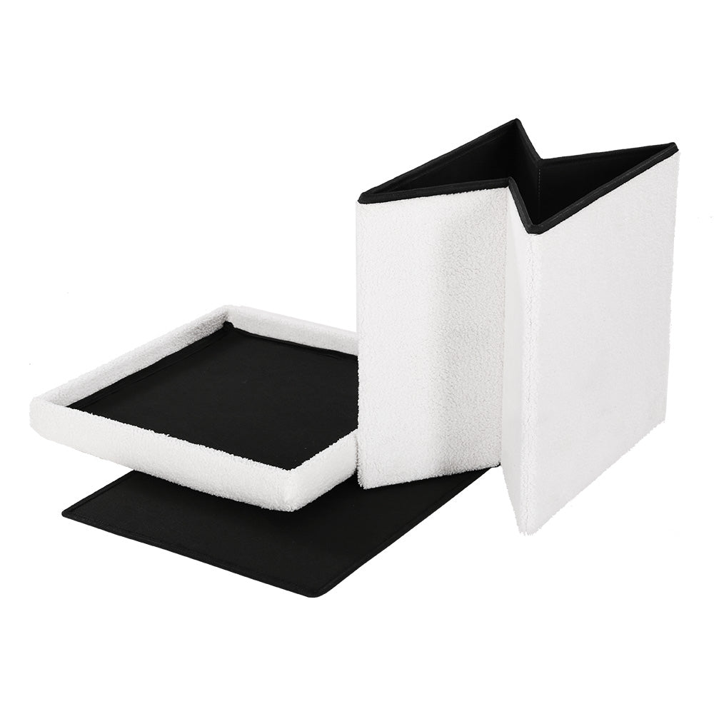 Ottoman Storage Foot Stool Vanity Square - Teddy