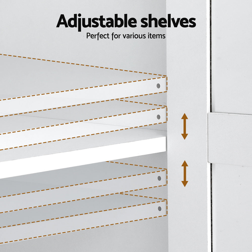 Buffet Sideboard 180cm Hutch Storage Cabinet - White