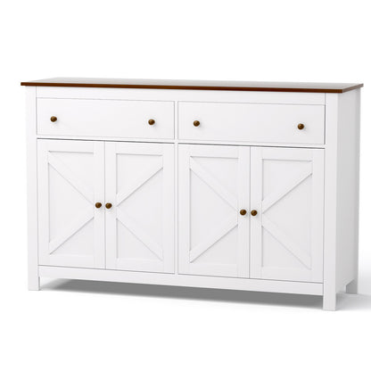 X-frame Buffet Sideboard Storage Cabinet - White