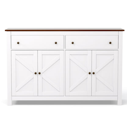 X-frame Buffet Sideboard Storage Cabinet - White