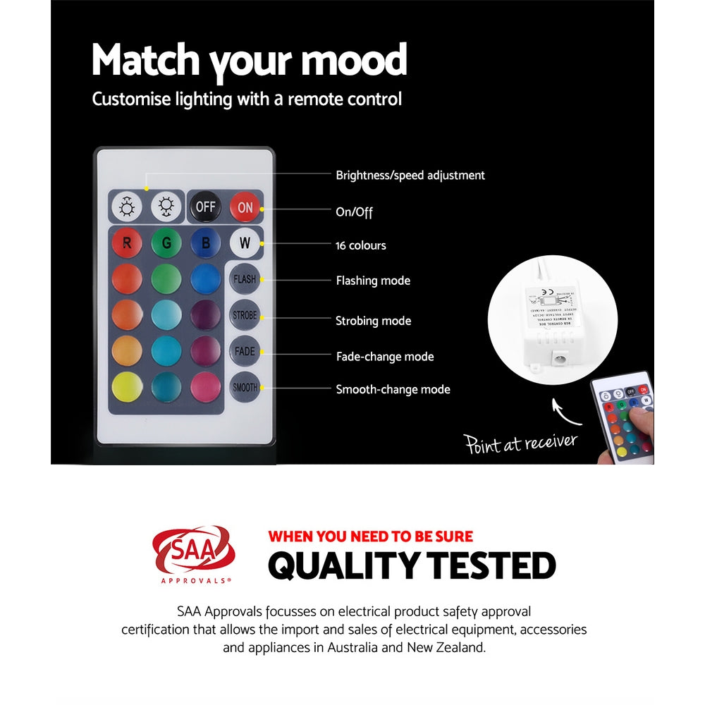 Heres Bedside Table LED - Black