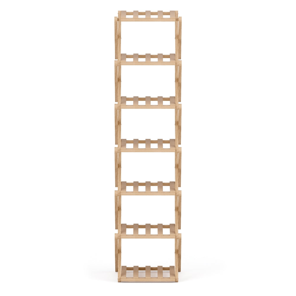 7 Tier Bamboo Foldable Shoe Rack Organizer