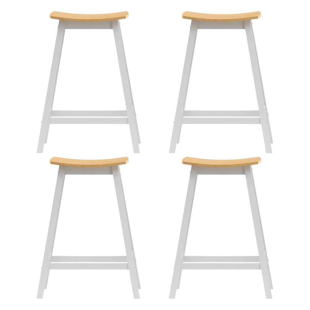 Set of 4 Ari Bar Stools Wooden Chairs - Oak
