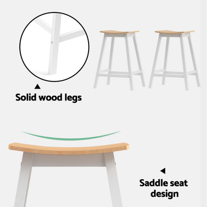 Set of 4 Ari Bar Stools Wooden Chairs - Oak