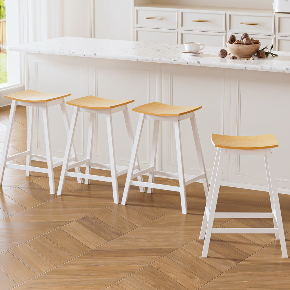 Set of 4 Ari Bar Stools Wooden Chairs - Oak
